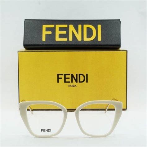 fendi fe50011i|FENDI FE50011I 025 Ivory 51mm Eyeglasses New Authentic.